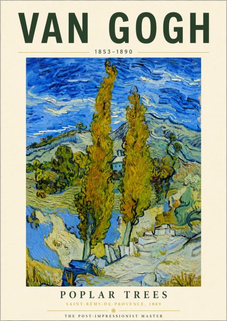Van Gogh Poplar Trees No5 - Poszter
