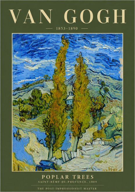 Van Gogh Poplar Trees No6 - Poszter