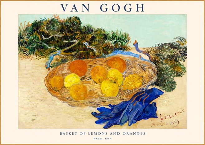 Van Gogh Basket of Lemons and Oranges No1 - Poszter
