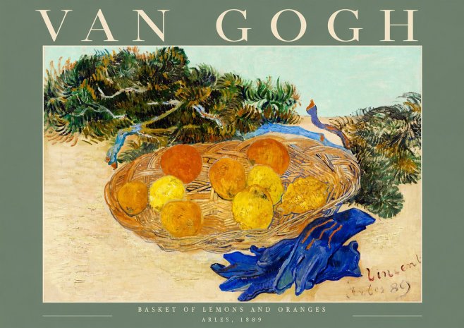 Van Gogh Basket of Lemons and Oranges No2 - Poszter