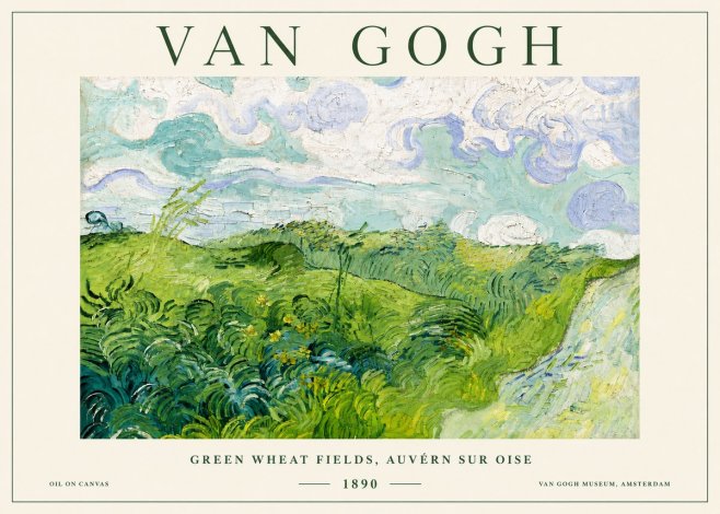 Van Gogh Green Wheat Fields, Auvern Sur Oise No6 - Poszter