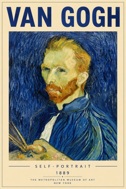 Van Gogh Self-portrait I No5 - Poszter