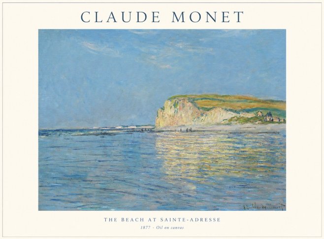 Monet The Beach at Sainte-adresse III No1 - Poszter