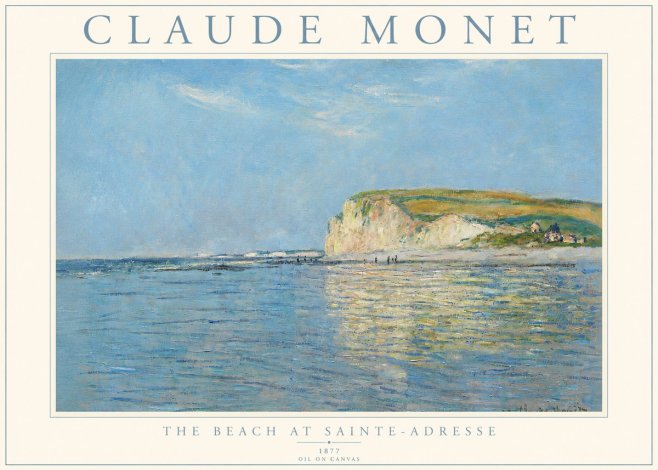 Monet The Beach at Sainte-adresse III No3 - Poszter