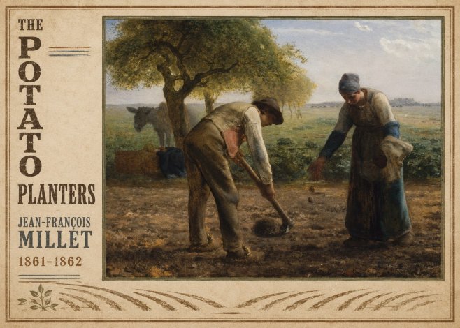 Jean-François Millet The Potato Planters No2 - Poszter