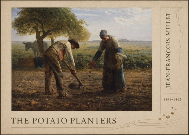 Jean-François Millet The Potato Planters No3 - Poszter