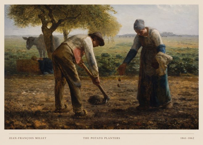 Jean-François Millet The Potato Planters No6 - Poszter