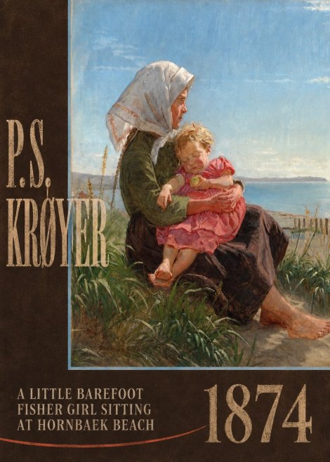 P.S. Krøyer A Little Barefoot Fisher Girl Sitting at Hornbaek Beach No6 - Poszter