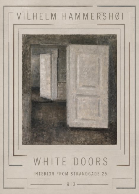 Vilhelm Hammershøi White Doors No6 - Poszter