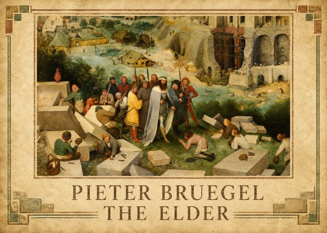 Pieter Bruegel The Tower of Babel XIV No3 - Poszter