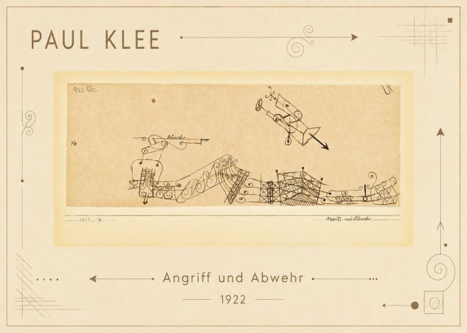 Paul Klee Angriff Und Abwehr No1 - Poszter
