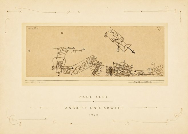 Paul Klee Angriff Und Abwehr No3 - Poszter