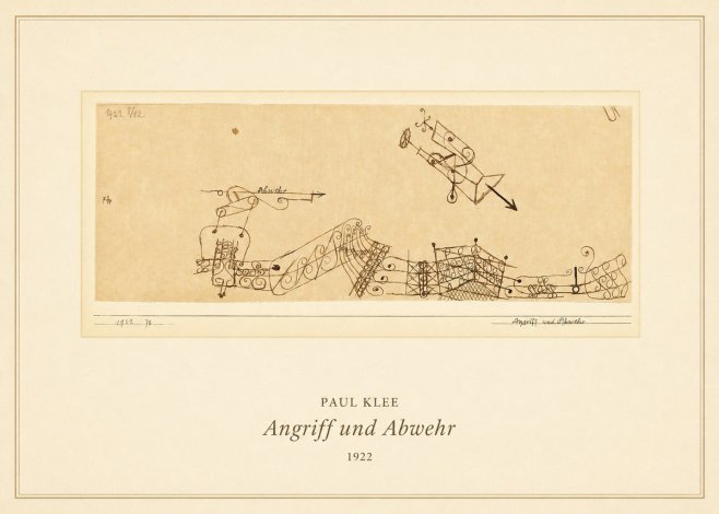 Paul Klee Angriff Und Abwehr No5 - Poszter