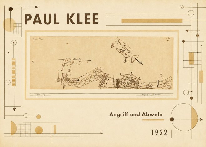 Paul Klee Angriff Und Abwehr No6 - Poszter