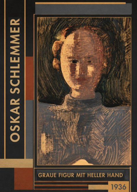 Oskar Schlemmer Graue Figur Mit Heller Hand No4 - Poszter
