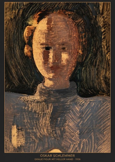 Oskar Schlemmer Graue Figur Mit Heller Hand No6 - Poszter