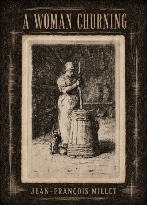 Jean-François Millet A Woman Churning No4 - Poszter