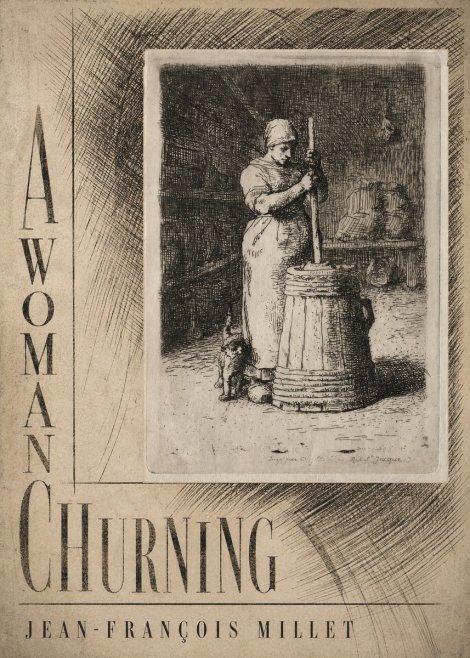 Jean-François Millet A Woman Churning No5 - Poszter
