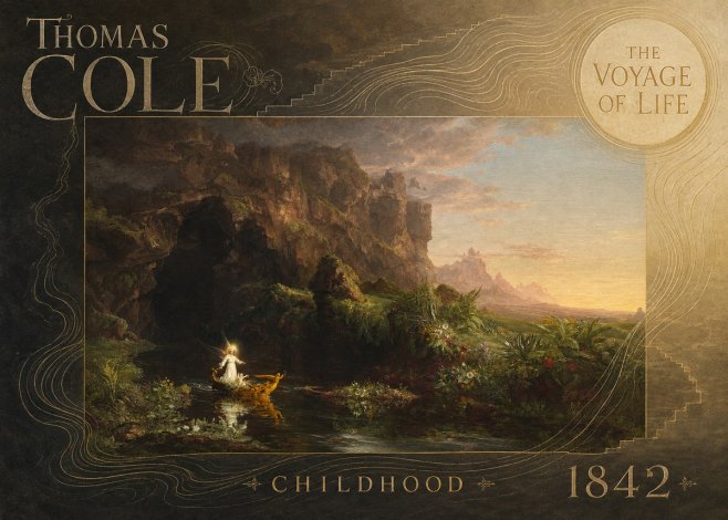 Thomas Cole The Voyage of Life: Childhood IV No6 - Poszter