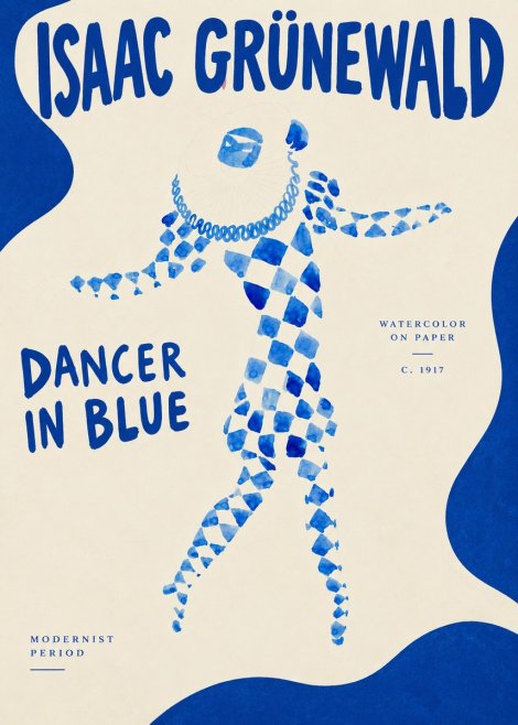 Isaac Grünewald Dancer in Blue No4 - Poszter