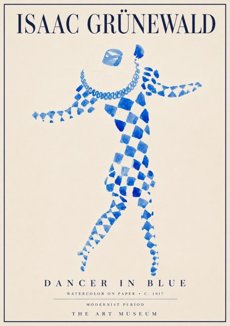 Isaac Grünewald Dancer in Blue No5 - Poszter