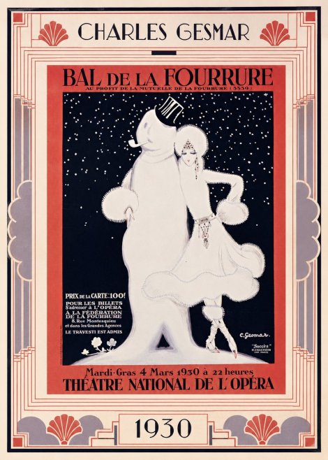 Charles Gesmar Bal De La Fourrure II No1 - Poszter