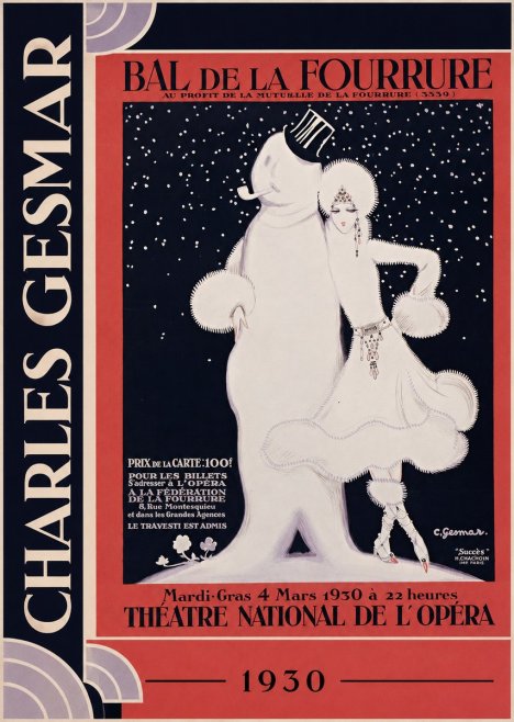 Charles Gesmar Bal De La Fourrure II No2 - Poszter