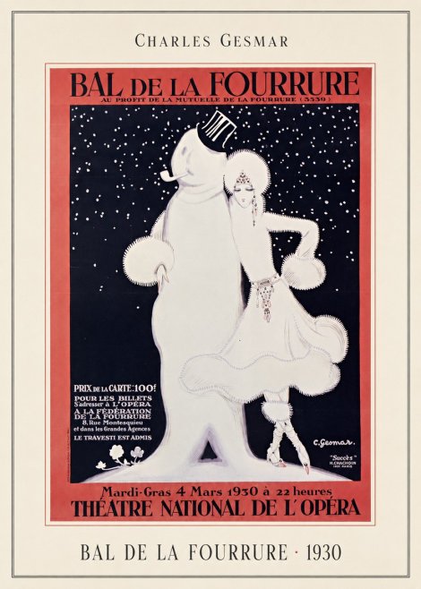 Charles Gesmar Bal De La Fourrure II No4 - Poszter