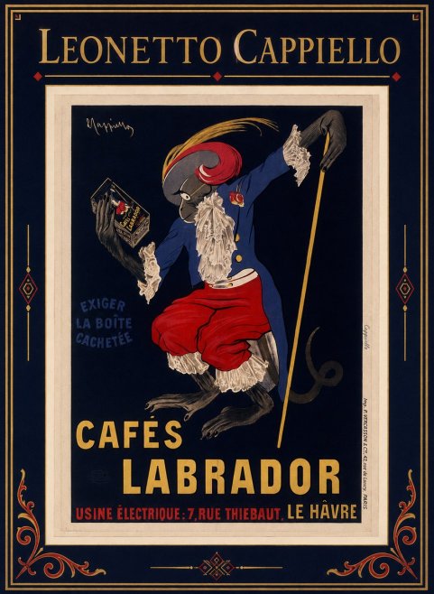 Leonetto Cappiello Cafés Labrador No1 - Poszter