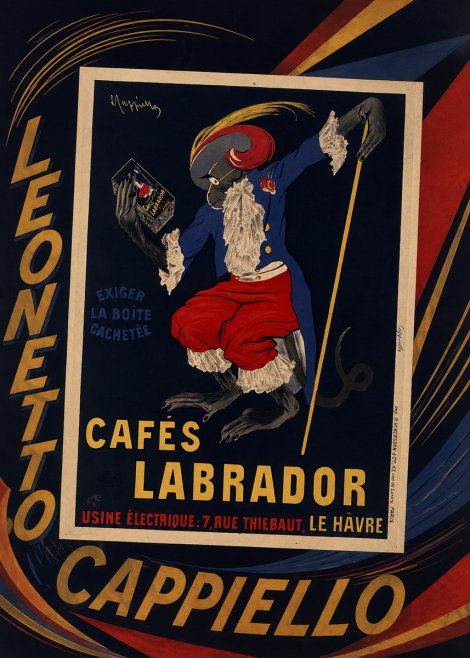 Leonetto Cappiello Cafés Labrador No5 - Poszter