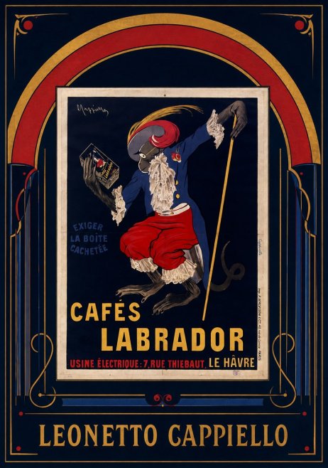 Leonetto Cappiello Cafés Labrador No6 - Poszter