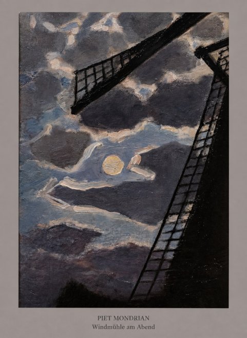 Piet Mondrian Windmühle Am Abend II No5 - Poszter