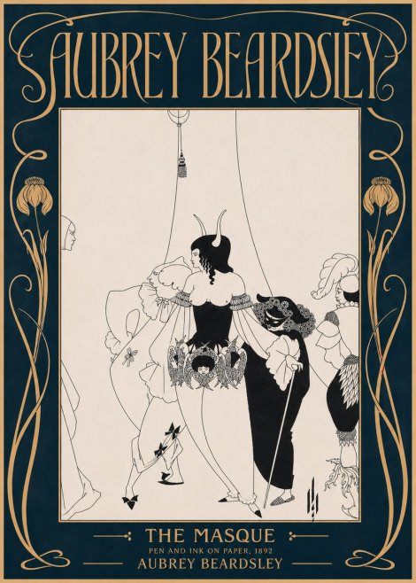 Aubrey Beardsley The Masque No4 - Poszter