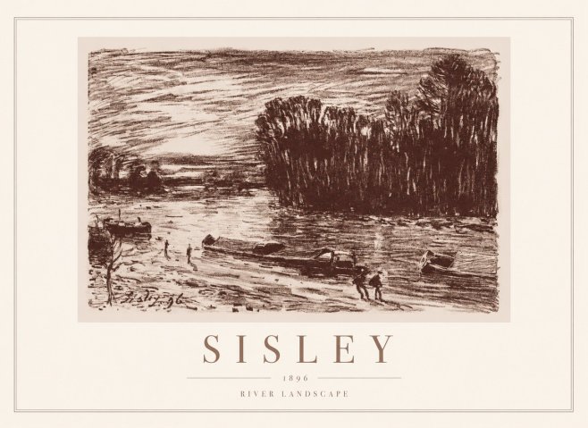 Sisley River Landscape No1 - Poszter