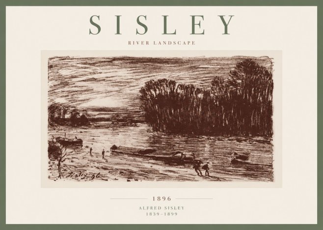 Sisley River Landscape No2 - Poszter