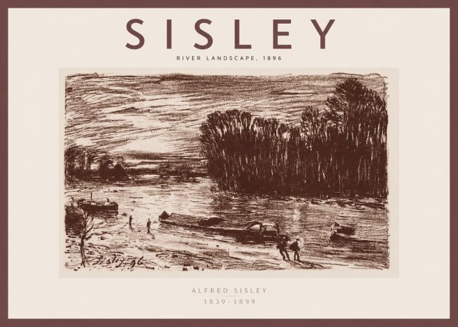 Sisley River Landscape No4 - Poszter