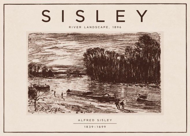 Sisley River Landscape No6 - Poszter