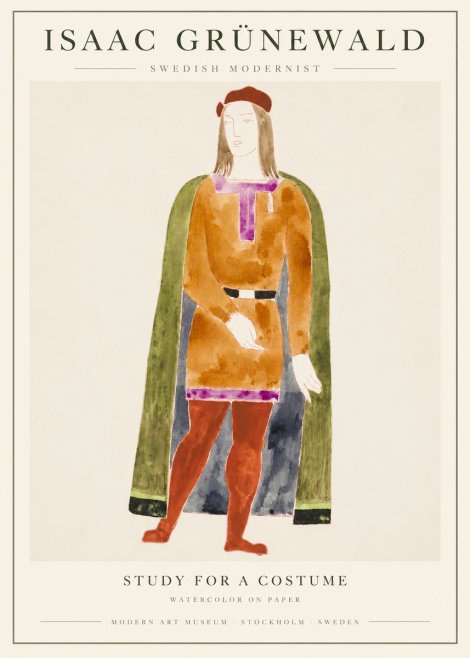 Isaac Grünewald Study for a Costume Design No2 - Poszter
