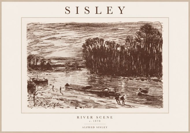 Sisley River Scene No1 - Poszter