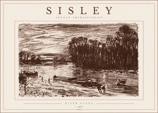 Sisley River Scene No5 - Poszter