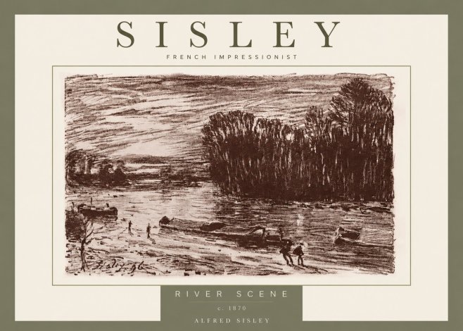 Sisley River Scene No6 - Poszter