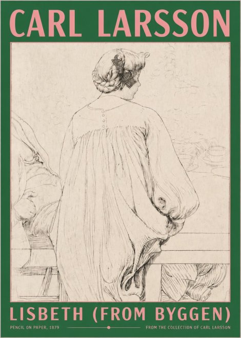 Carl Larsson Lisbeth (from Byggen) No2 - Poszter