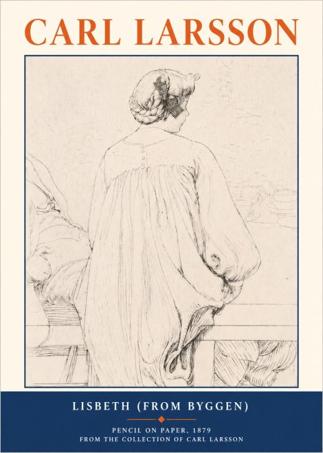 Carl Larsson Lisbeth (from Byggen) No3 - Poszter