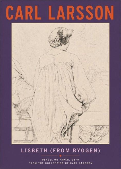Carl Larsson Lisbeth (from Byggen) No4 - Poszter