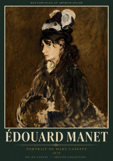 Édouard Manet Young Woman in a Hat V No4 - Poszter