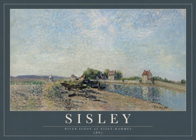 Sisley River Scene at Saint-mammès No4 - Poszter