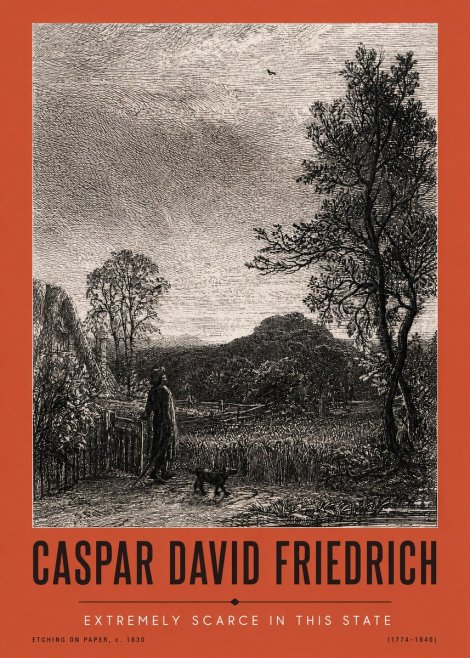 Caspar David Friedrich Extremely Scarce in This State No2 - Poszter