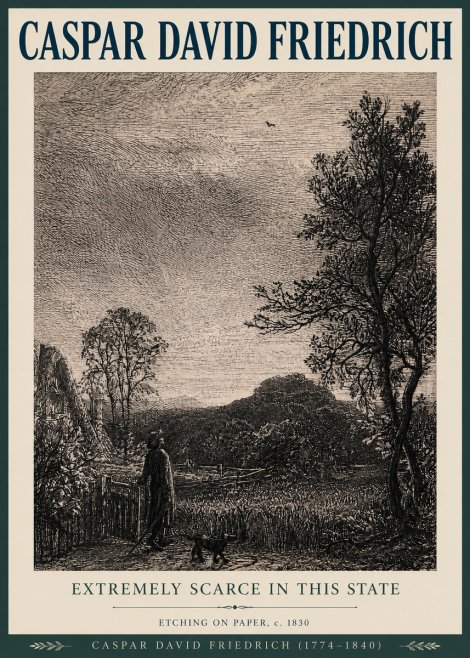 Caspar David Friedrich Extremely Scarce in This State No3 - Poszter