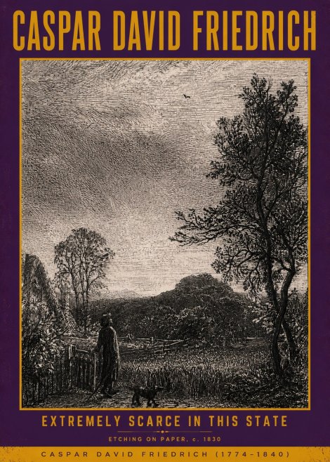 Caspar David Friedrich Extremely Scarce in This State No5 - Poszter