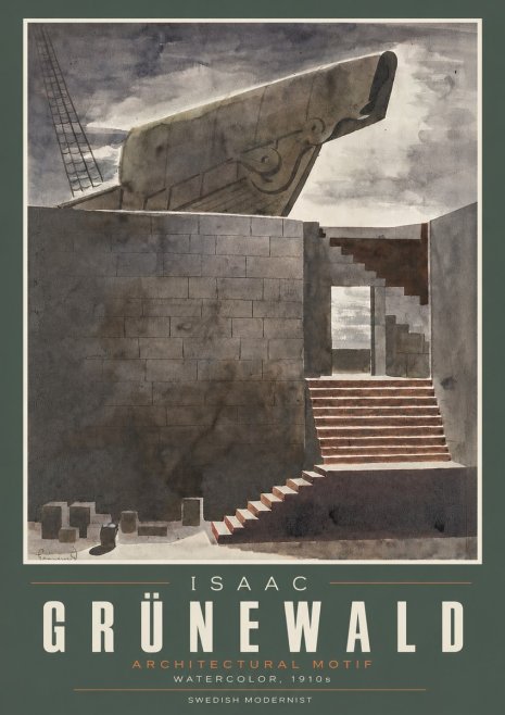 Isaac Grünewald Architectural Motif II No3 - Poszter